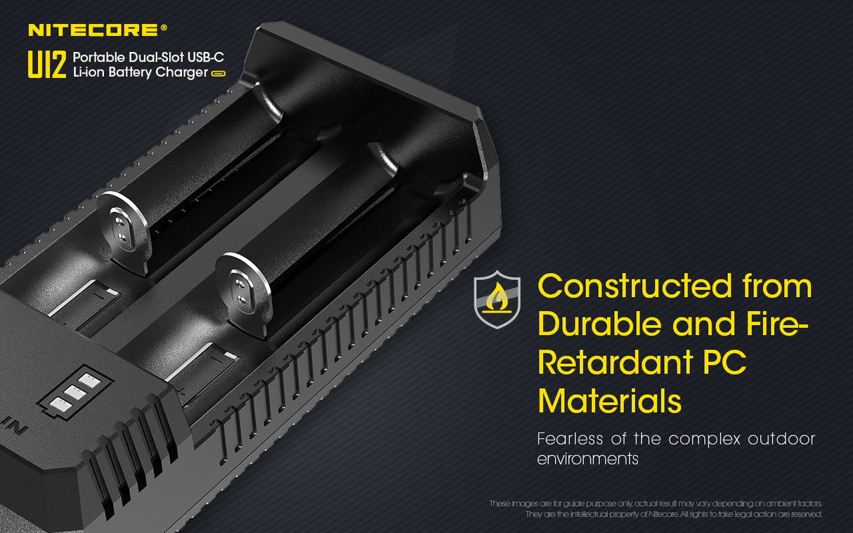 NITECORE UI2 2 Slot USB-C Battery Charger for 21700, 18650 etc