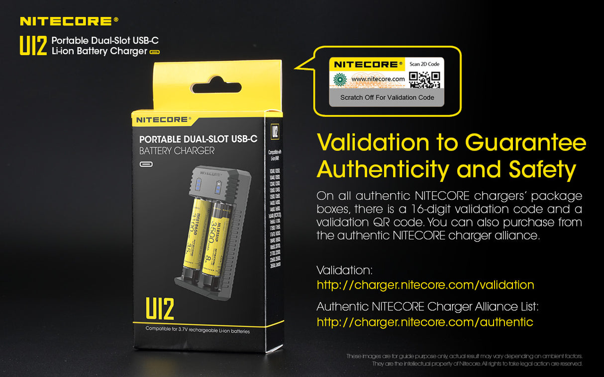 NITECORE UI2 2 Slot USB-C Battery Charger for 21700, 18650 etc