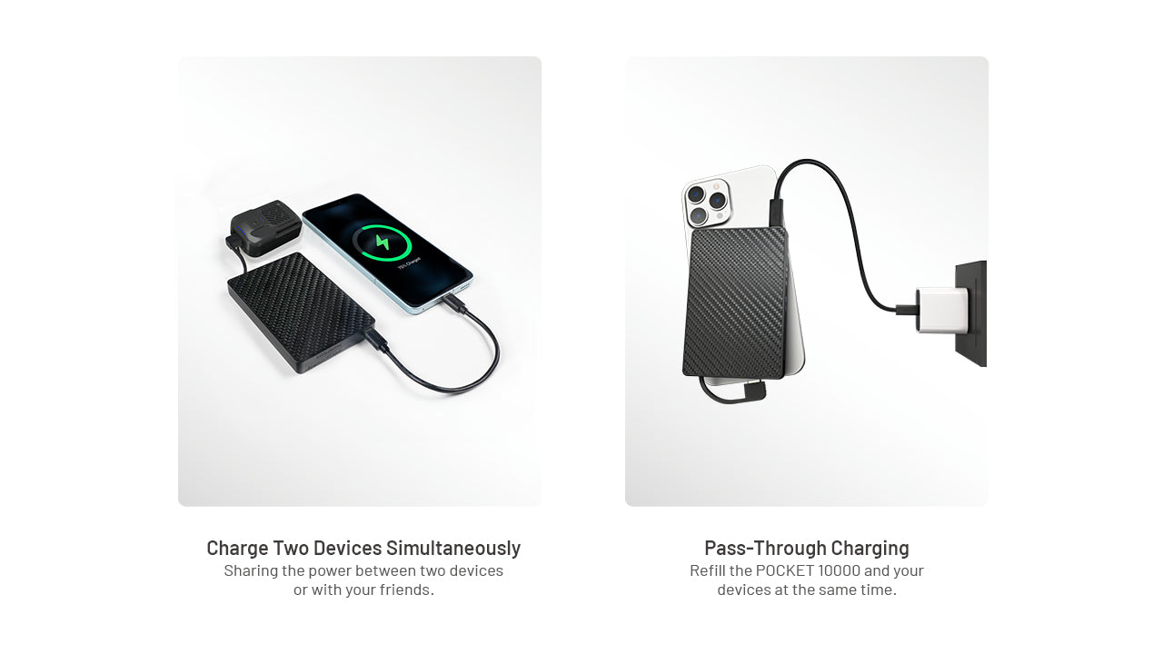 Nitecore Pocket 10000 USB-C Power Bank with Built-In Cable