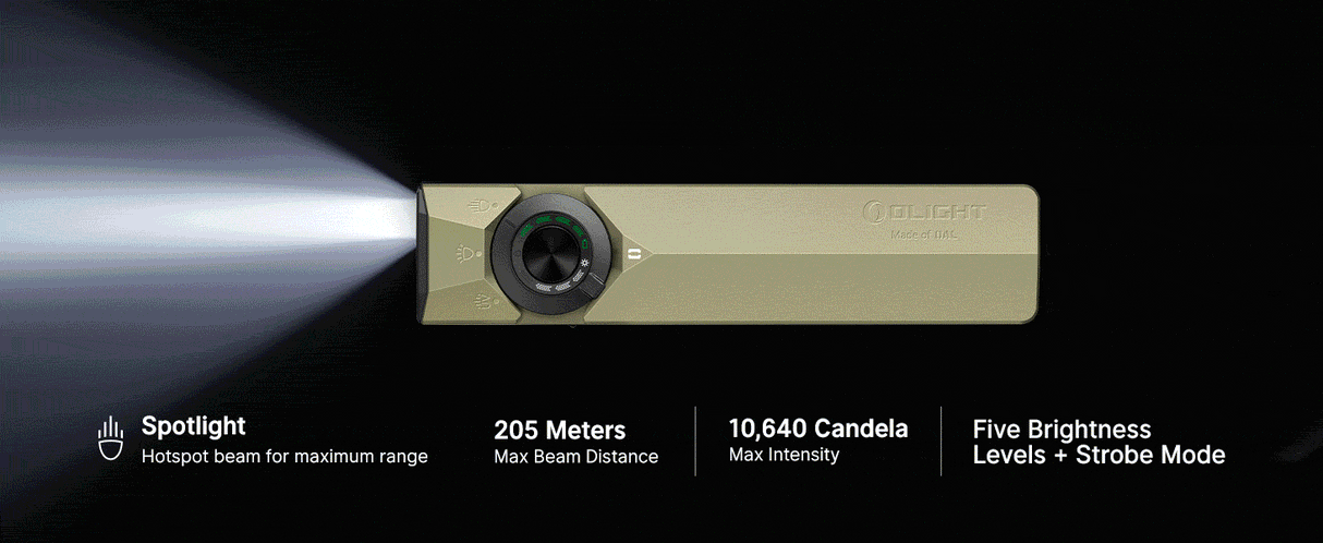 Olight ArkPro Ultra 1700 Lumen Rechargeable EDC Flashlight with UV Light & Green Laser