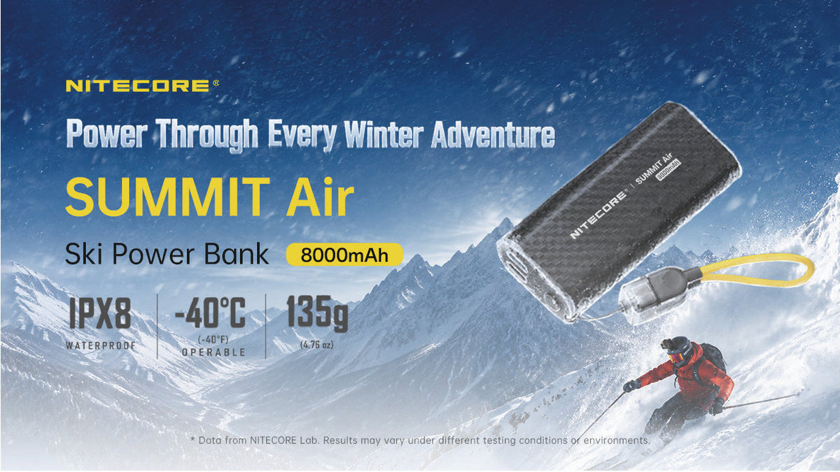 Nitecore SUMMIT Air 8,000mAh Extreme Cold-Resistant Ultralight Power Bank