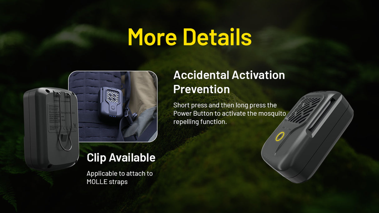Nitecore EMR40 Portable Compact Rechargeable Mosquito Repeller
