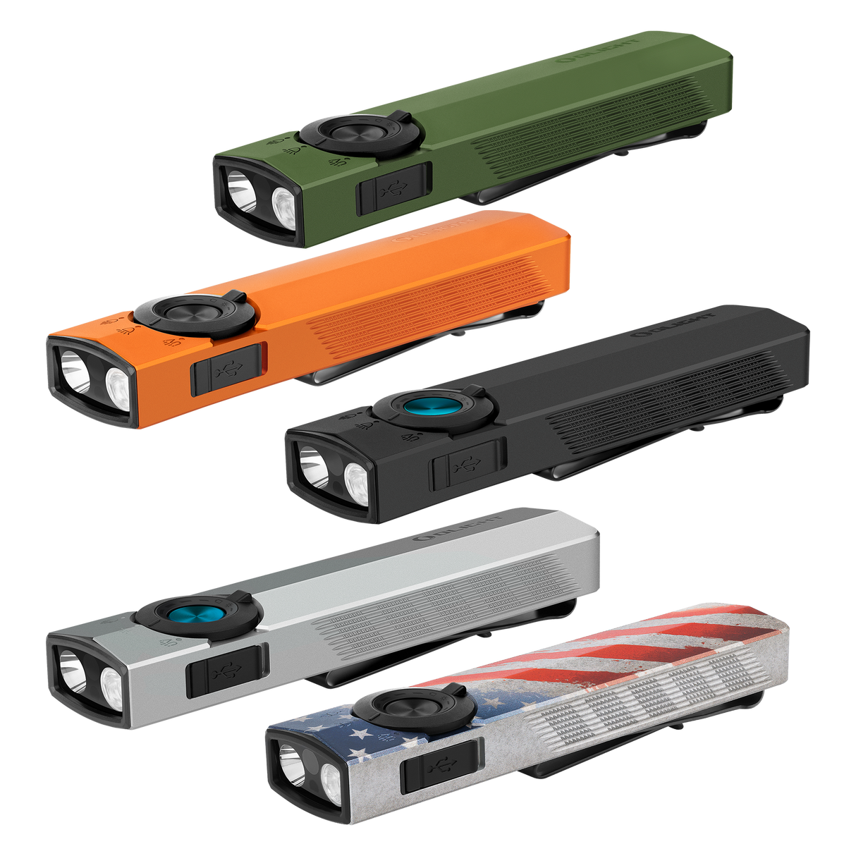Olight ArkPro 1500 Lumen Rechargeable EDC Flashlight with UV Light & Green Laser