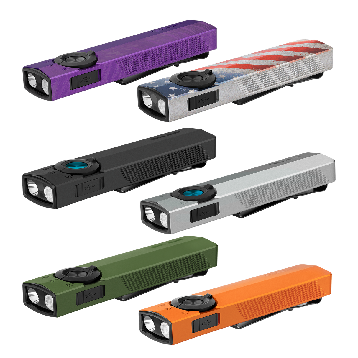 Olight ArkPro 1500 Lumen Rechargeable EDC Flashlight with UV Light & Green Laser