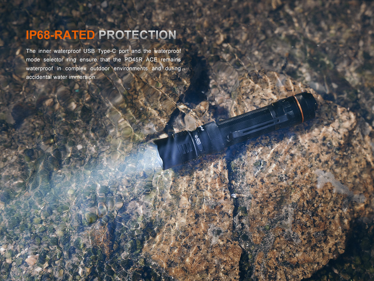 Fenix PD45R ACE 3200 Lumens Multi-Mode Rechargeable Tactical Flashlight