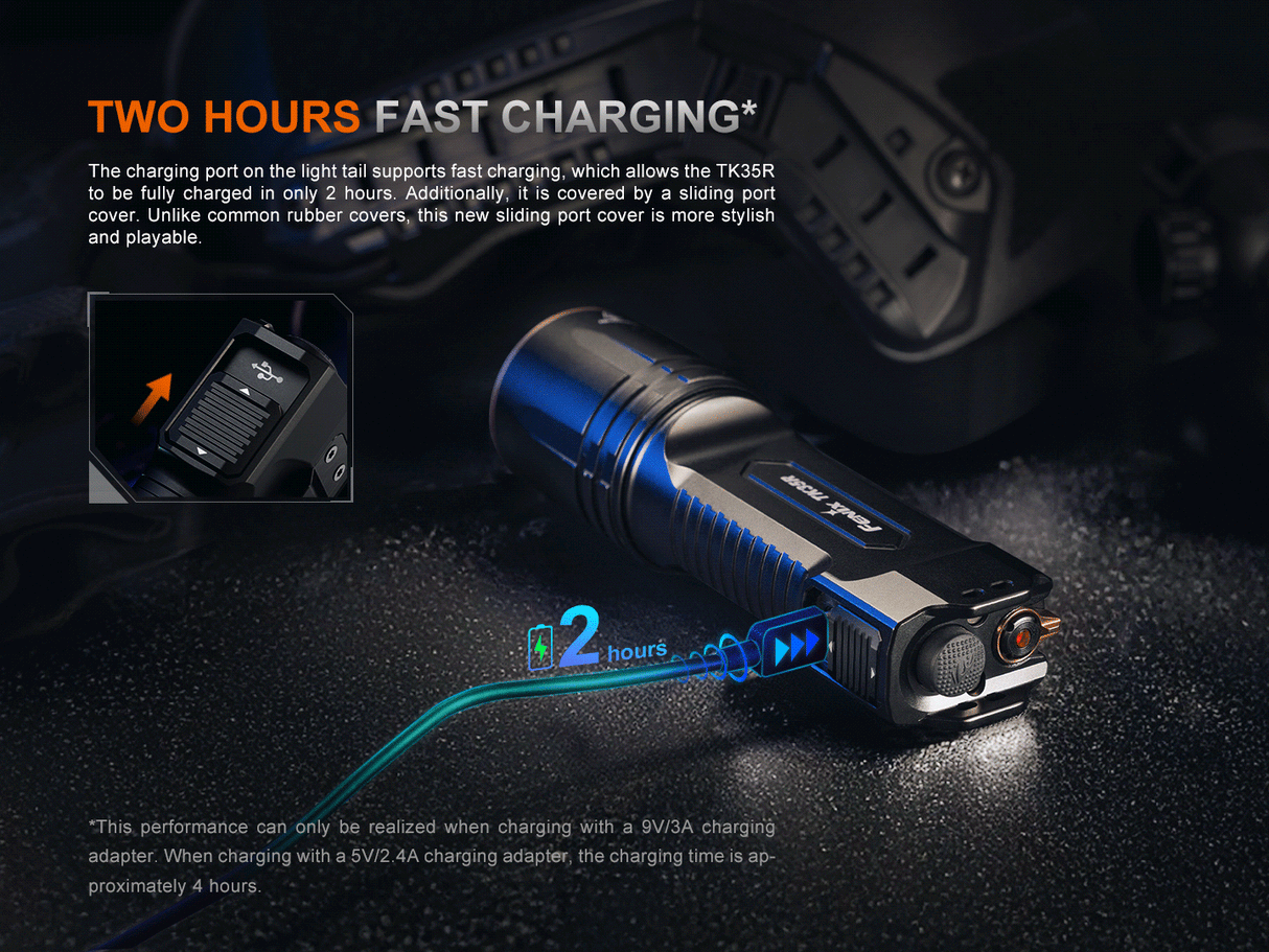 Fenix TK35R 5800 Lumen Multi-Mode Tactical Flashlight with UV Light