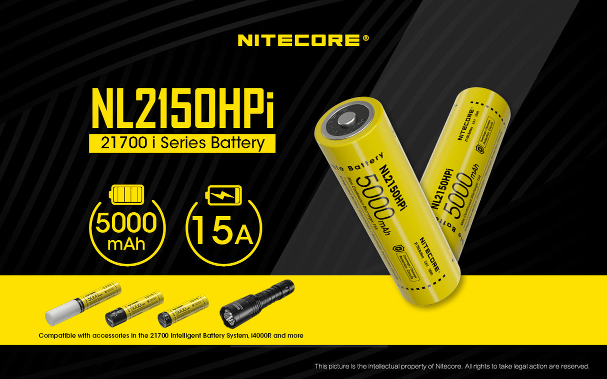 Nitecore NL2150HPI 5000mAh Rechargeable Battery
