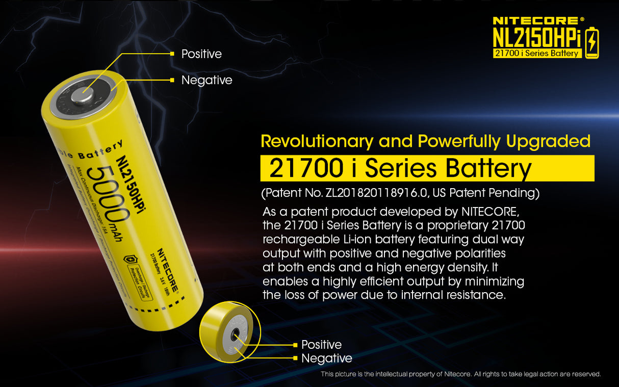 Nitecore NL2150HPI 5000mAh Rechargeable Battery