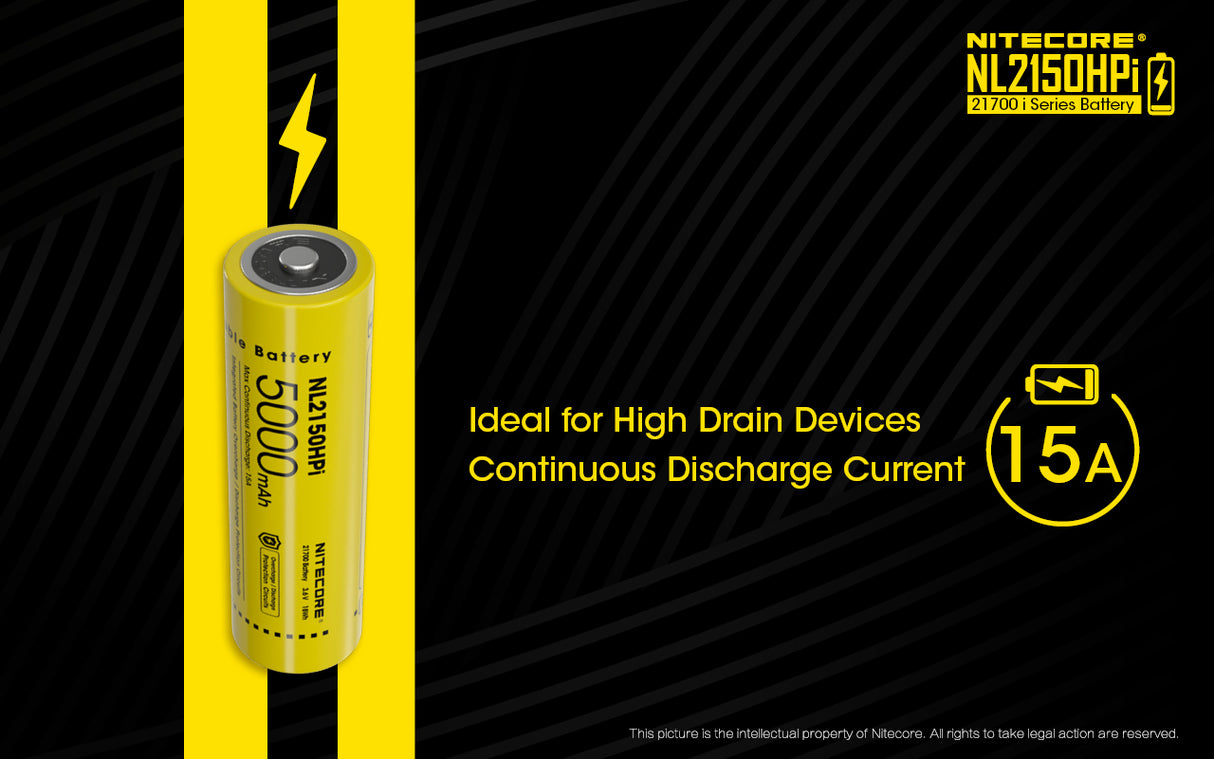 Nitecore NL2150HPI 5000mAh Rechargeable Battery