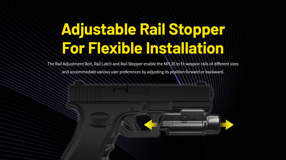 Nitecore NPL35 2000 Lumen Rechargeable Rail Mount Flashlight