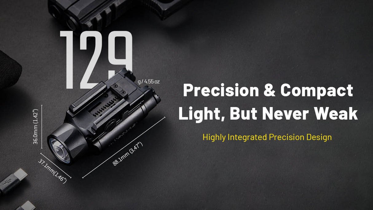 Nitecore NPL35 2000 Lumen Rechargeable Rail Mount Flashlight