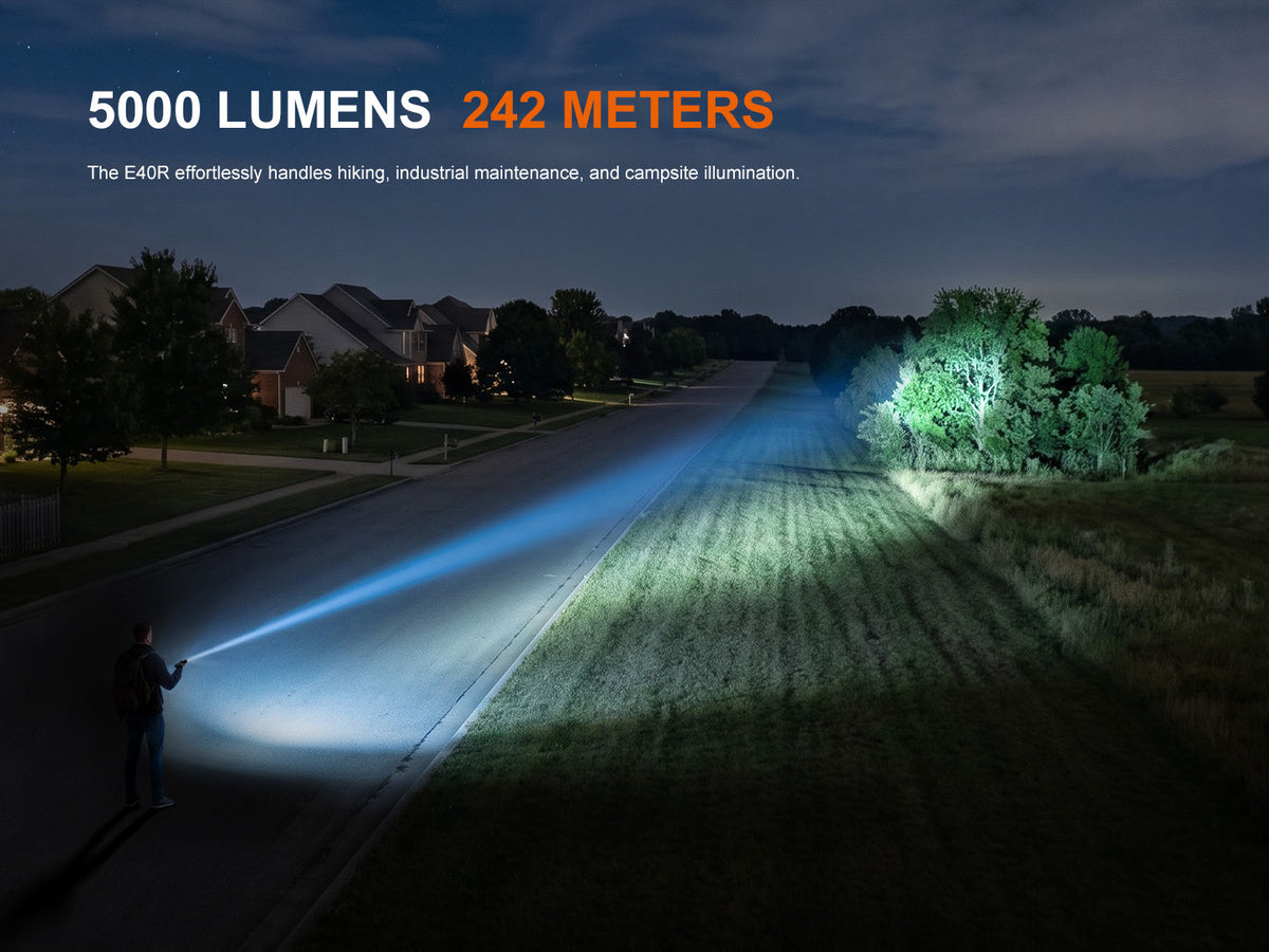 Fenix E40R 5000 Lumen USB-C Rechargeable EDC Flashlight