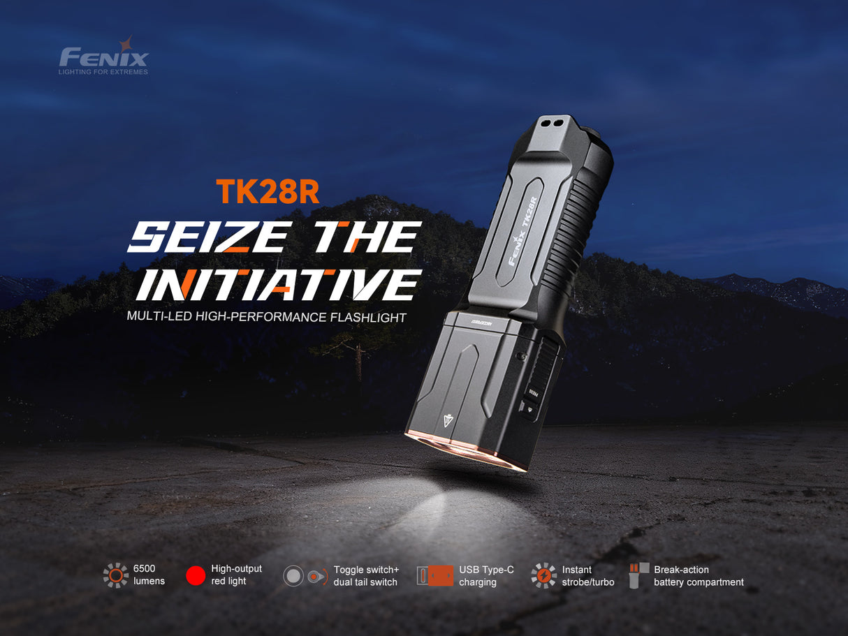Fenix TK28R 6500 Lumen Rechargeable Tactical Flashlight