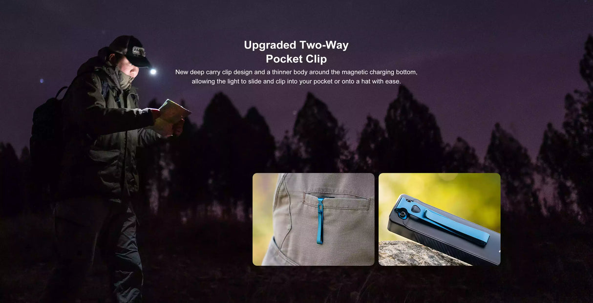 Olight Arkfeld UV 1000 Lumen Rechargeable EDC Flashlight with UV Light