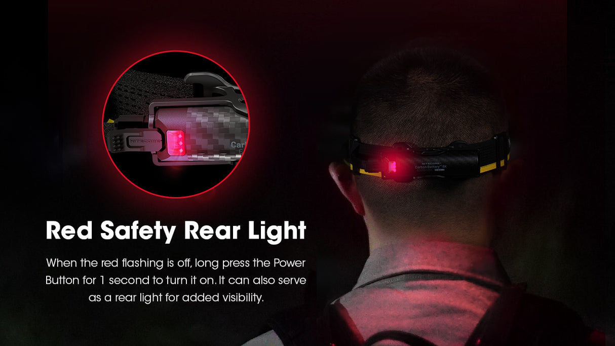 Nitecore Carbon Battery 6K Extended Headlamp Runtime Kit for NU40, NU43, NU45, NU50, HC65 UHE, HC70 UHE, HC75 UHE Headlamps