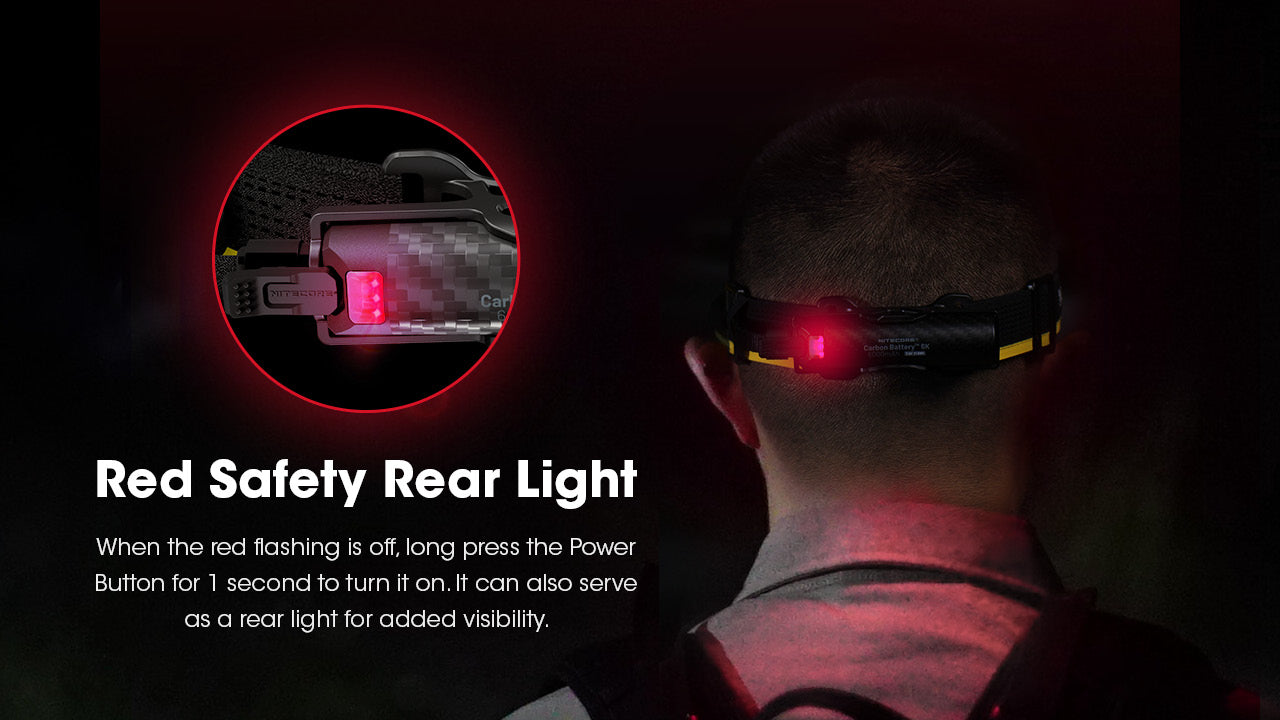 Nitecore Carbon Battery 6K Extended Headlamp Runtime Kit for NU40, NU43, NU45, NU50, HC65 UHE, HC70 UHE, HC75 UHE Headlamps