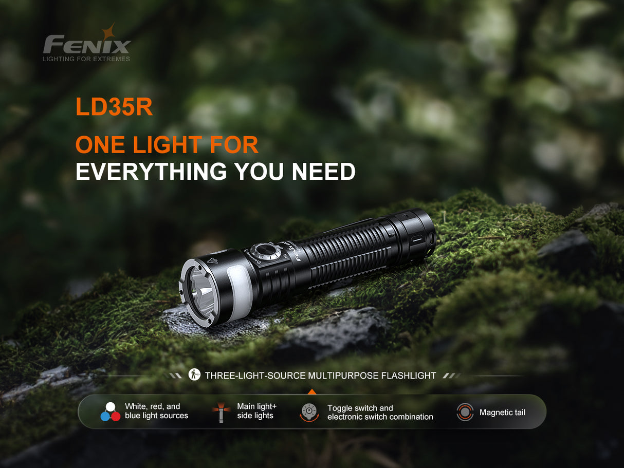 Fenix LD35R 1800 Lumens Multi-Color USB-C Rechargeable Flashlight