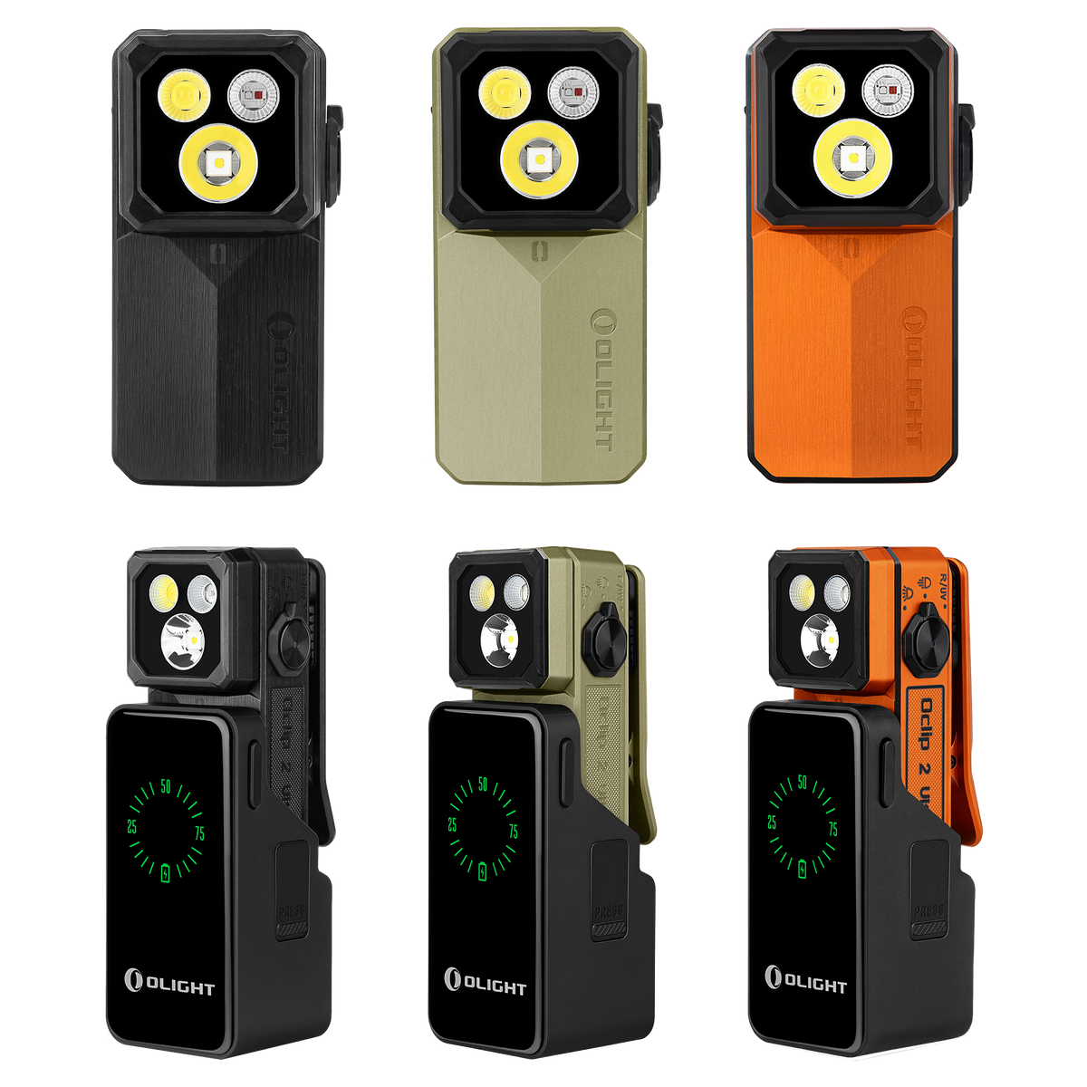 Olight Oclip 2 Ultra 580 Lumen Multi-Function (Floodlight, Spotlight, Red Light, UV Light) Rechargeable Clip-On Flashlight