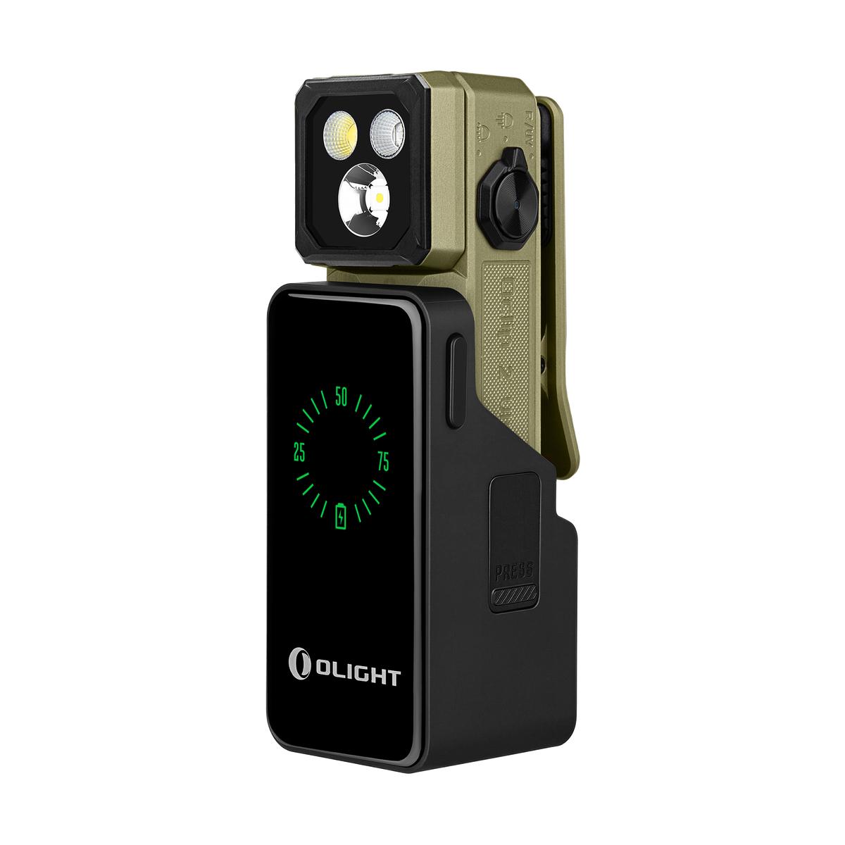 Olight Oclip 2 Ultra 580 Lumen Multi-Function (Floodlight, Spotlight, Red Light, UV Light) Rechargeable Clip-On Flashlight