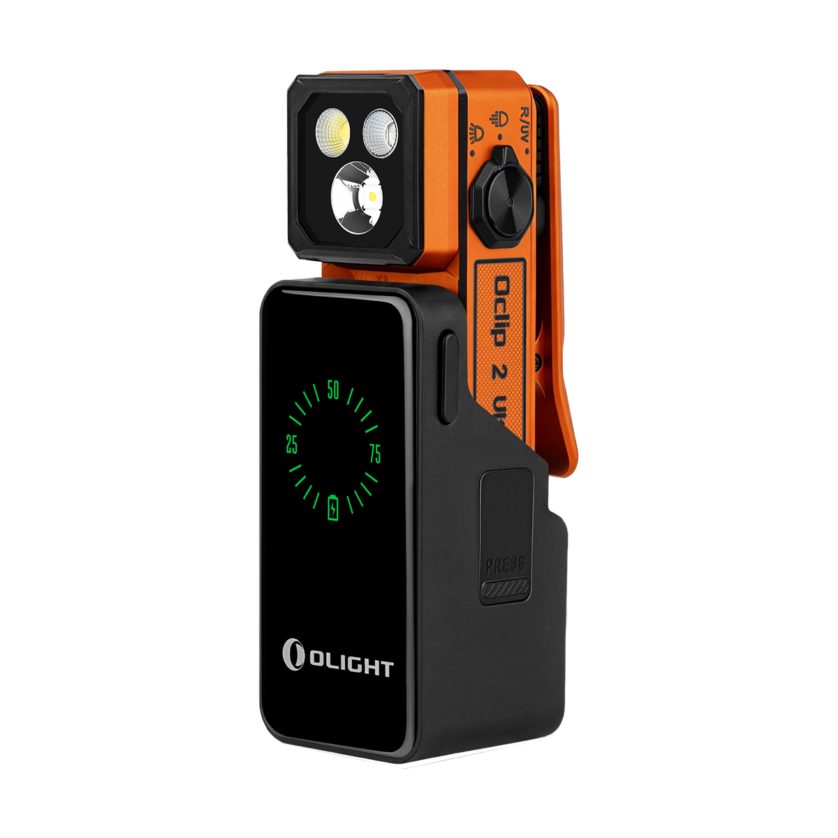 Olight Oclip 2 Ultra 580 Lumen Multi-Function (Floodlight, Spotlight, Red Light, UV Light) Rechargeable Clip-On Flashlight