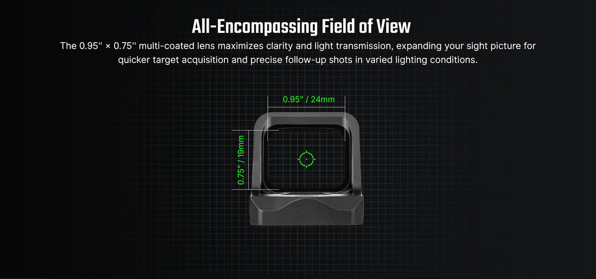 Osight C 3 MOA Dot Sight with 32 MOA Circle