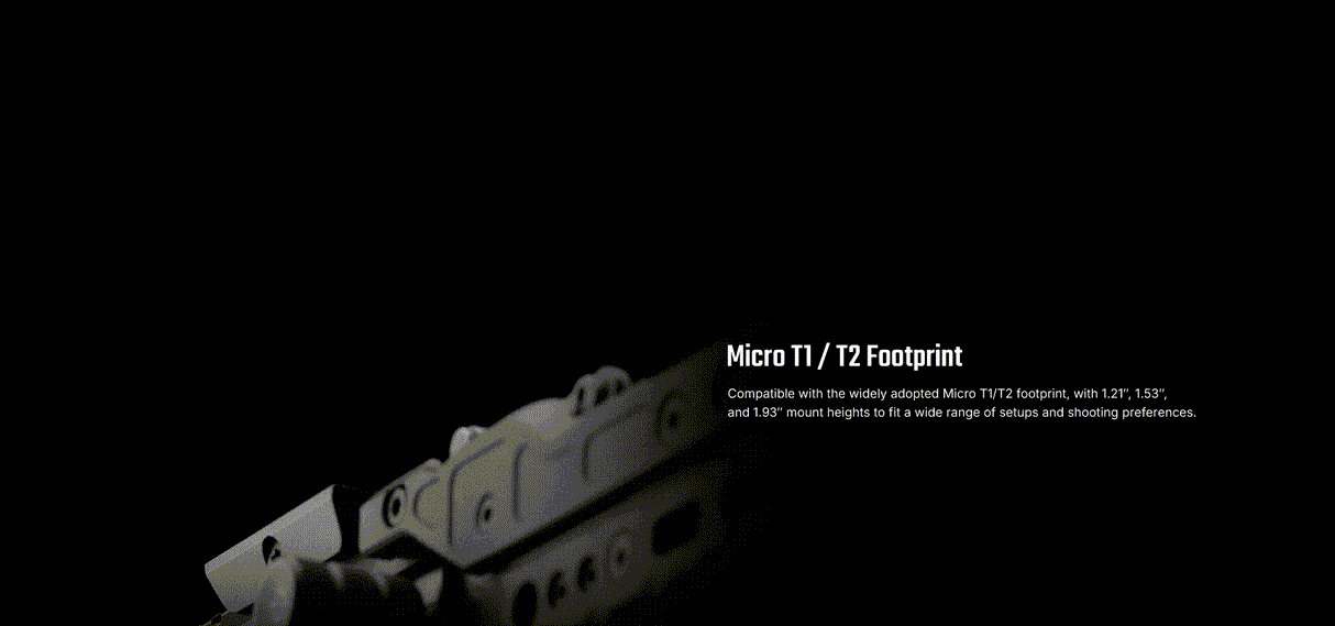 Osight R Micro T1/T2 Footprint Enclosed Red Dot Sight with Multi-Reticle System