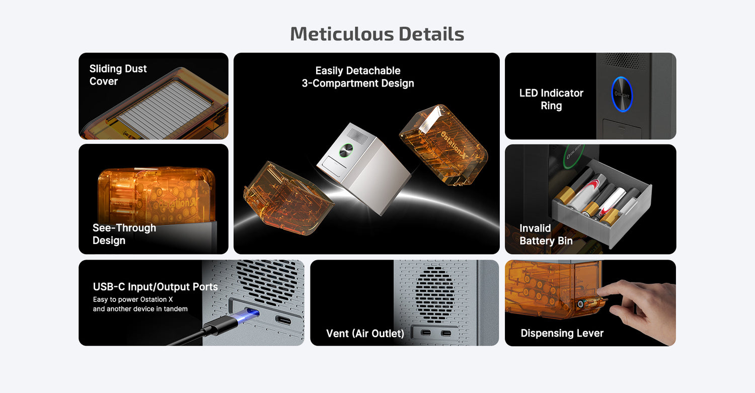 Olight Ostation X Battery Charging Station for 32 AA Ni-MH Batteries