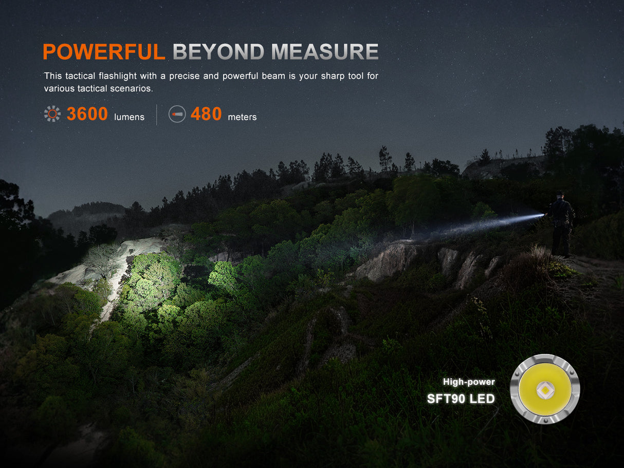 Fenix TK21R 3600 Lumen Rechargeable Tactical Flashlight