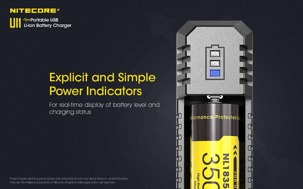 NITECORE UI1 1 slot USB-C Battery Charger for 21700, 18650 etc