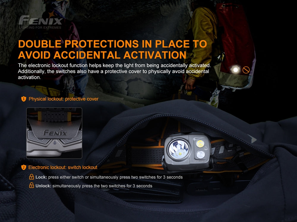 Fenix HP25R V2.0 1600 Lumen Rechargeable Headlamp with Floodlight and Red Light