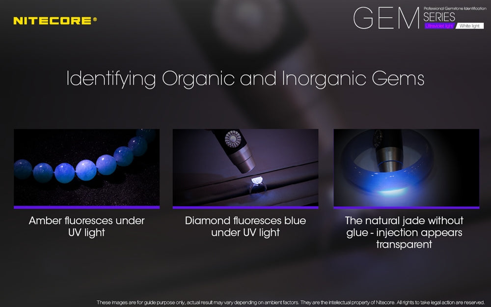 NITECORE GEM10UV Gem Identification Flashlight with UltraViolet LED