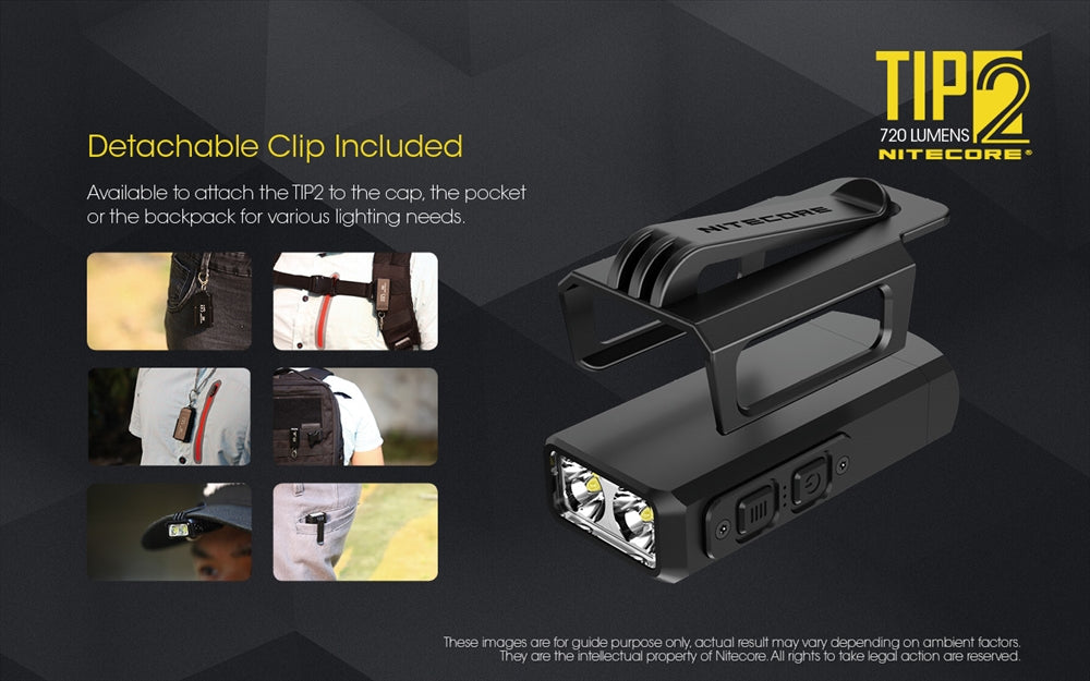 NITECORE TIP2 (TIP 2) 720 Lumen USB Rechargeable Keychain Flashlight