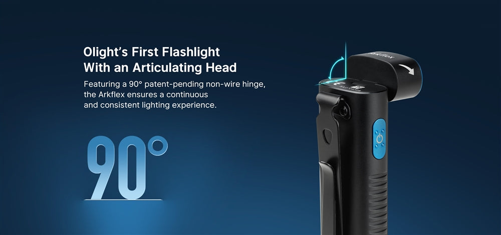 Olight Arkflex 1000 lumens Right-Angle Rechargeable Flashlight