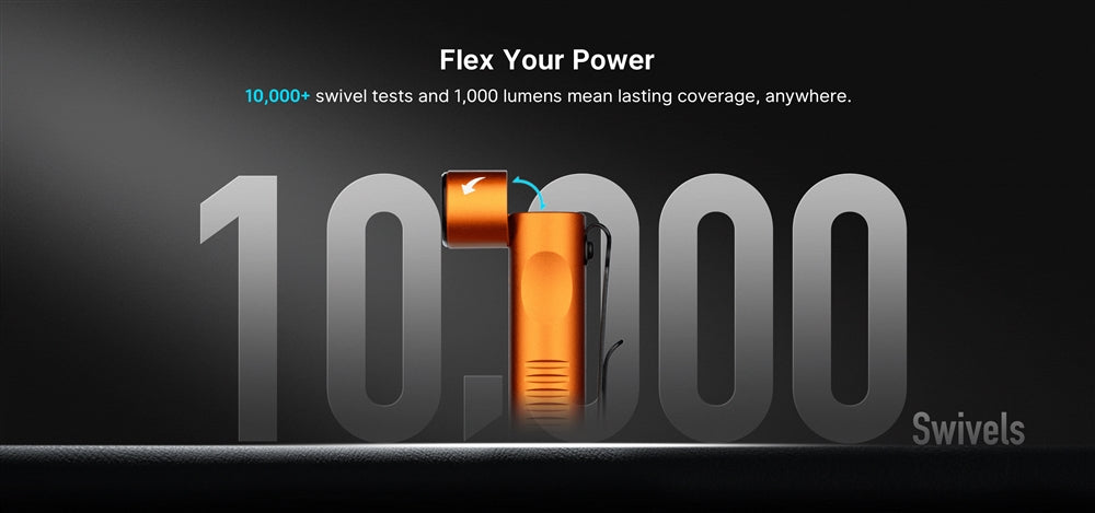 Olight Arkflex 1000 lumens Right-Angle Rechargeable Flashlight