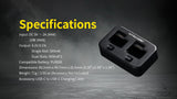 Nitecore PLC500 USB-C Dual-Slot Charger for the PLB500 Battery