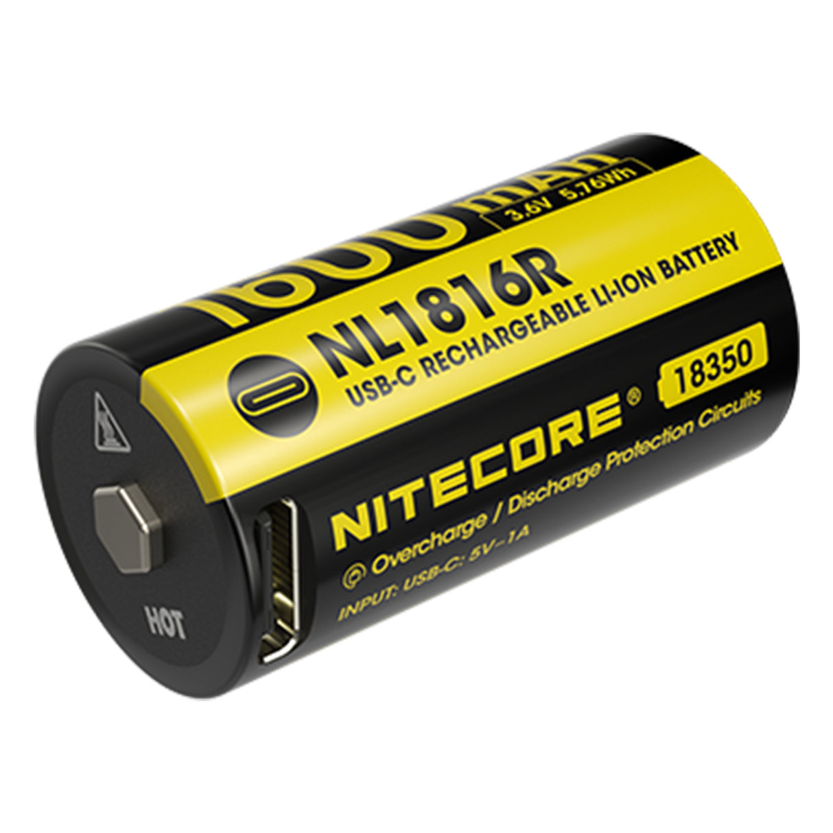 Nitecore NL1816R 1600mAh USB-C Rechargeable Battery for MT1C Pro