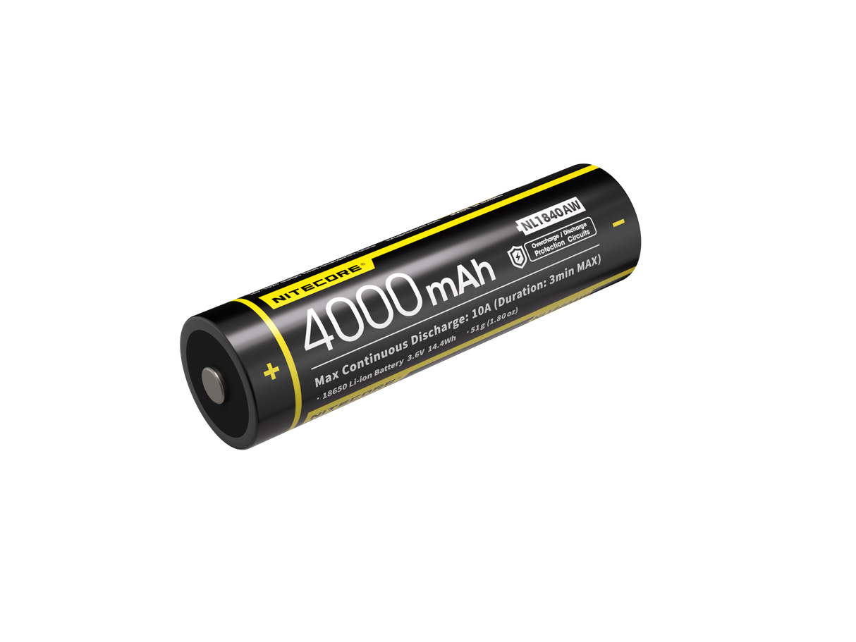 Nitecore NL1840AW 4000mAh All-Weather Rechargeable 18650 Battery
