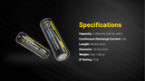 Nitecore NL1840AW 4000mAh All-Weather Rechargeable 18650 Battery