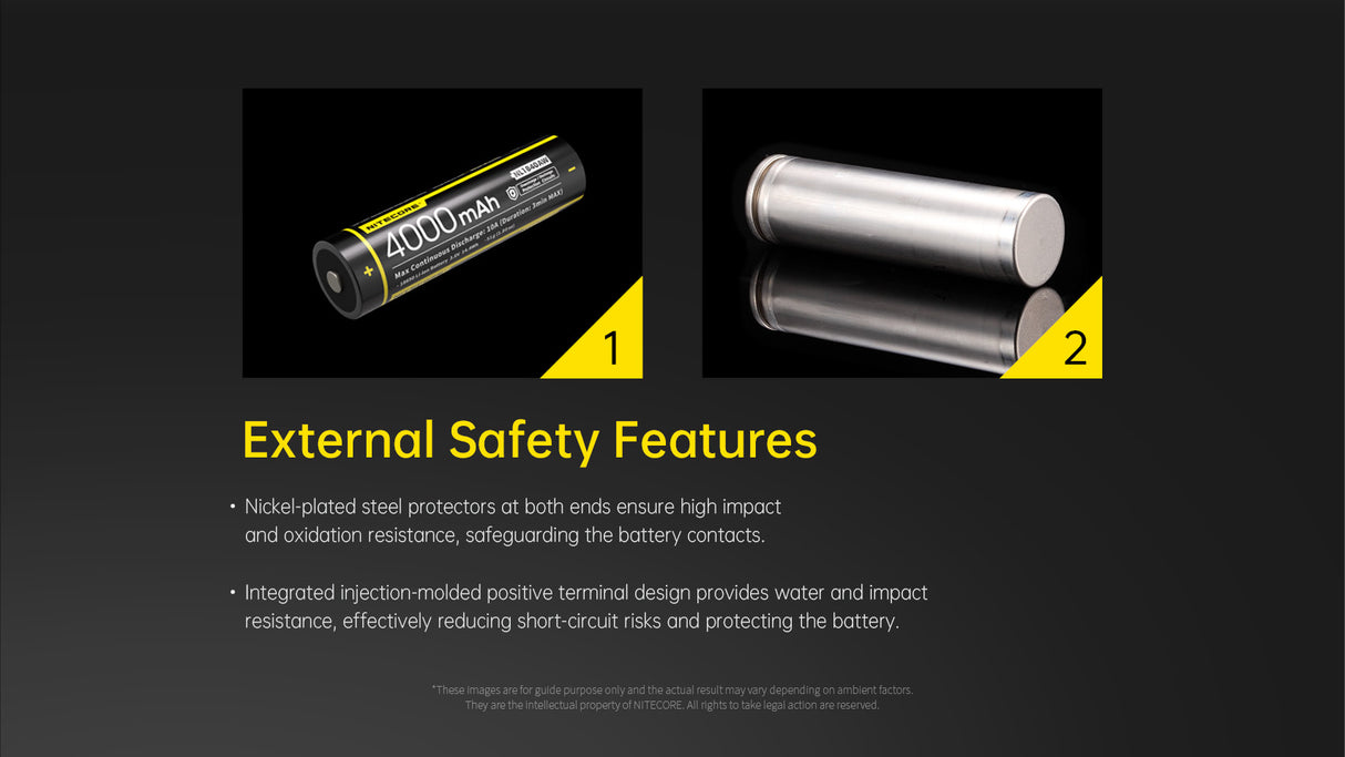 Nitecore NL1840AW 4000mAh All-Weather Rechargeable 18650 Battery
