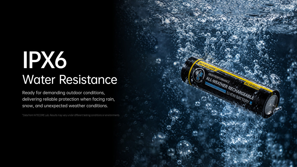 Nitecore NL1840AW 4000mAh All-Weather Rechargeable 18650 Battery
