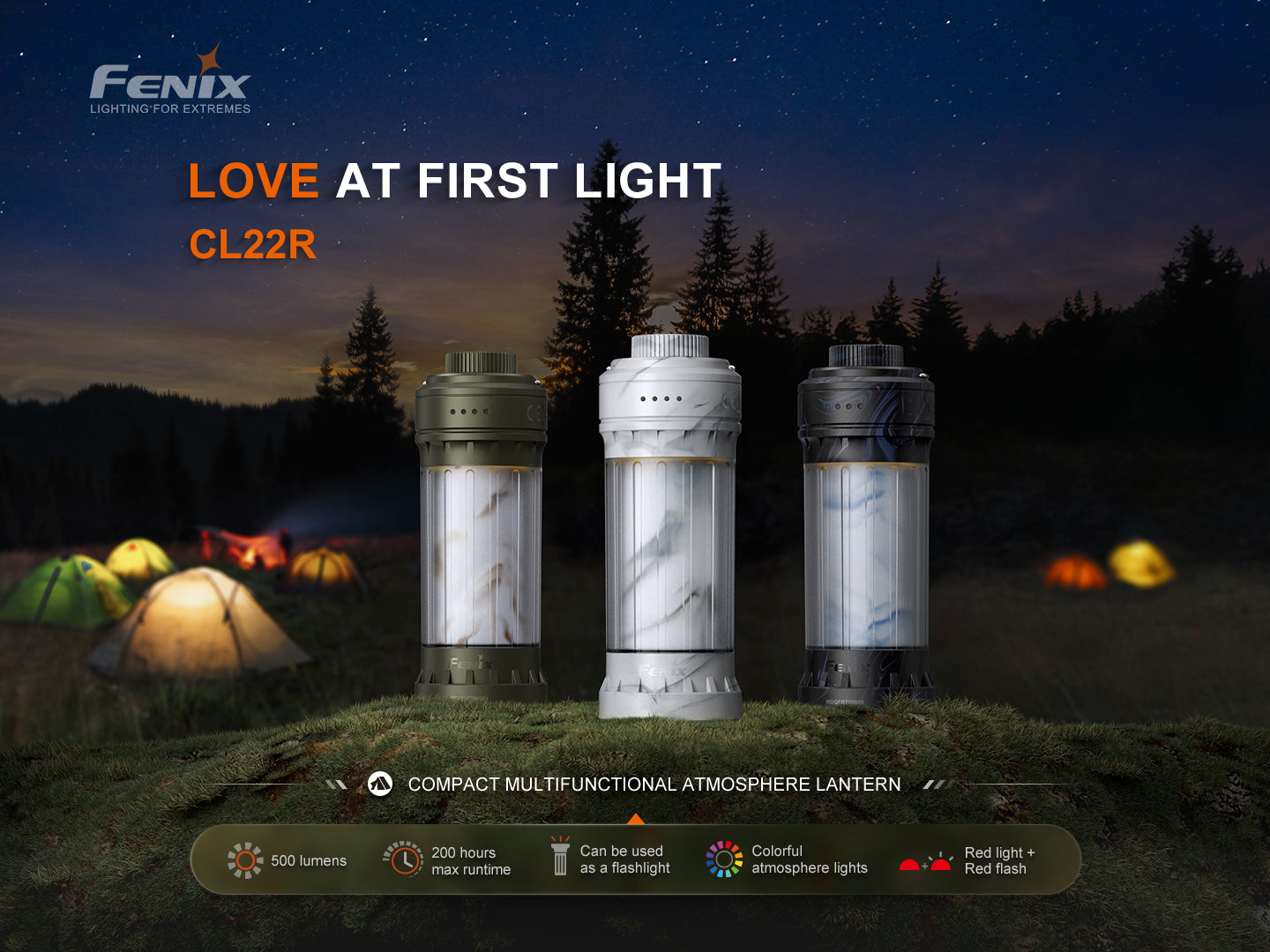 Fenix CL22R 500 Lumen USB-C Rechargeable Lantern Flashlight