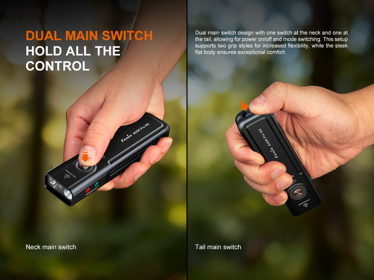 Fenix E06R Pro RG 1600 Lumen USB-C Rechargeable EDC Flashlight with Red Light and Green Laser