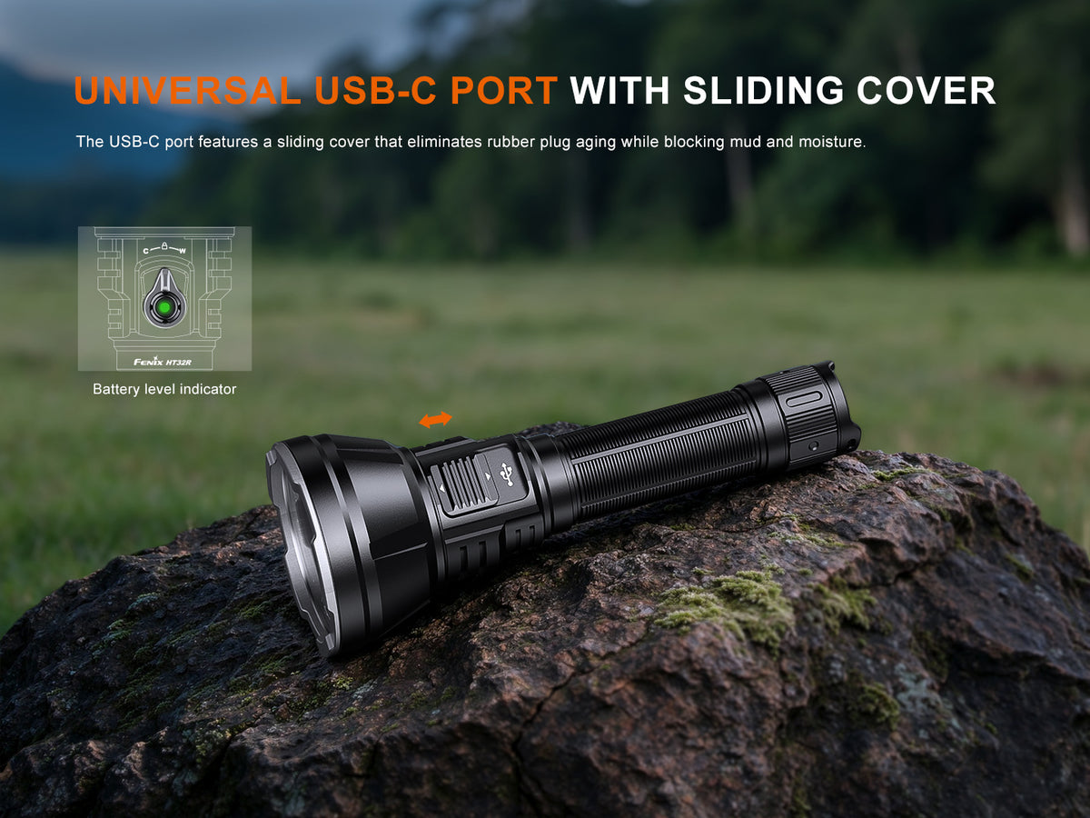 Fenix HT32R 4000 Lumen White RGB Rechargeable Hunting Flashlight