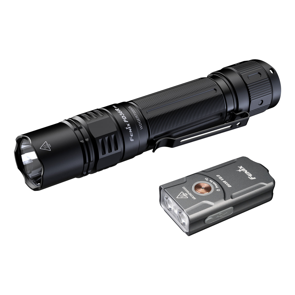 Fenix PD36R Pro 2800 Lumen Rechargeable Flashlight and E03R V2.0 Keychain Light