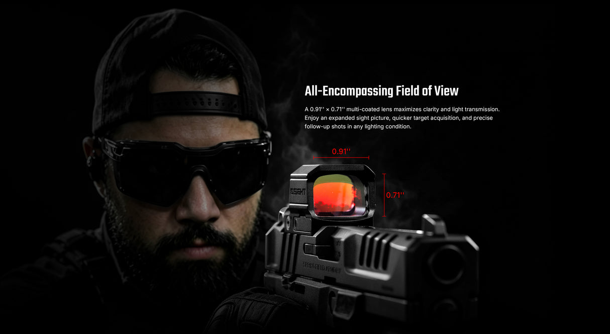 Osight SE DPP Enclosed Red Dot Sight with DPP Footprint and Side-Load CR1620 Battery featuring 2 MOA Dot & 32 MOA Circle Multi-Reticle System
