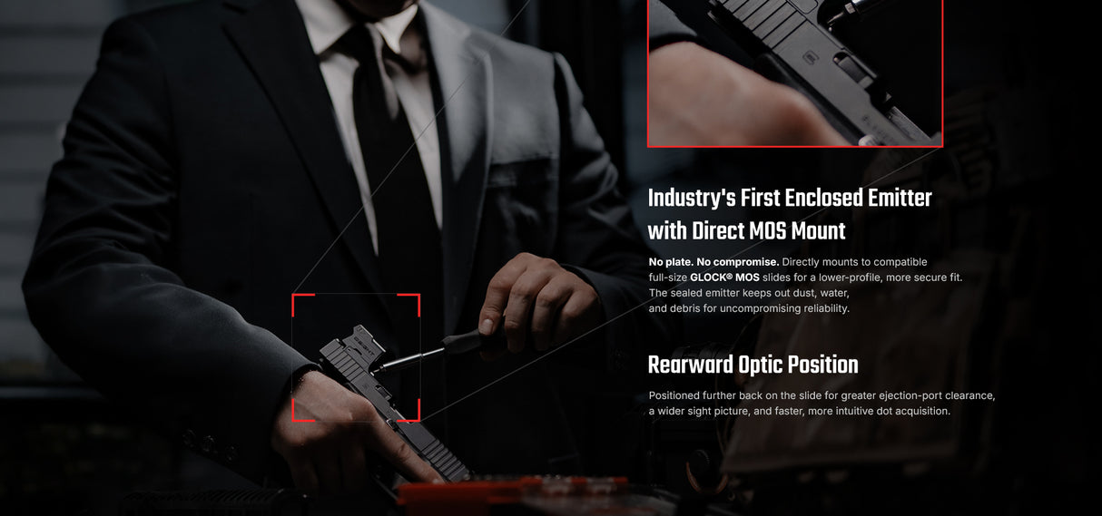 Osight SE MOS Direct-Mount Enclosed Emitter Red Dot Sight with Multi-Reticle System