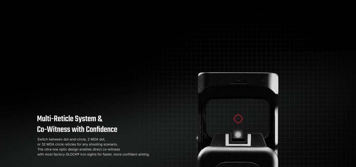 Osight SE MOS Direct-Mount Enclosed Emitter Red Dot Sight with Multi-Reticle System