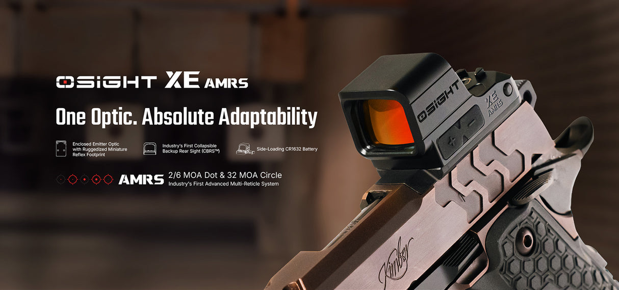Osight XE AMRS Enclosed Emitter Red Dot with Multi-Reticle System