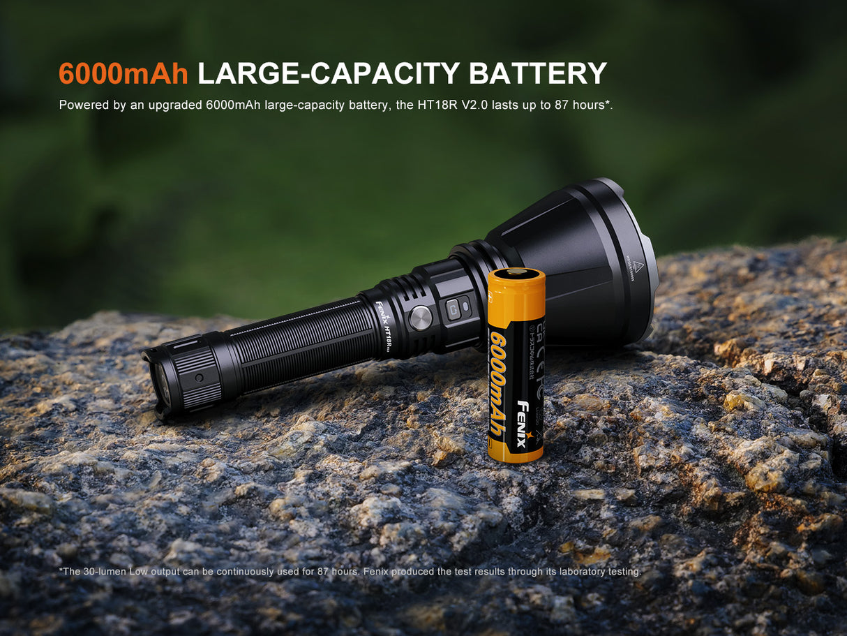 Fenix HT18R V2.0 3700 Lumen Long Range Rechargeable Tactical Flashlight