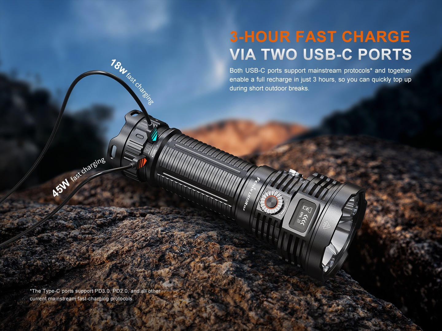 best rechargeable led flashlight under $50 Fenix LR50R V2.0 Flashlight